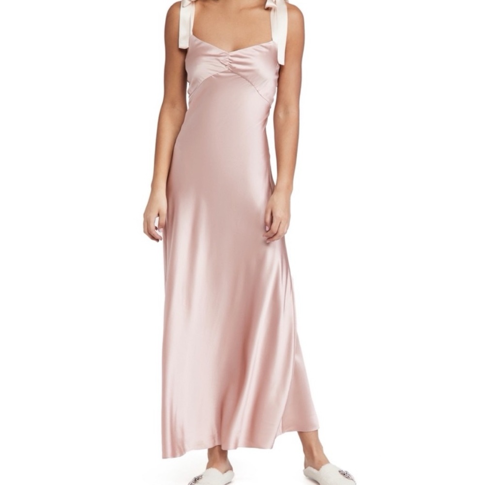 DANNIJO Dress with Bow Tie Straps in Mauve